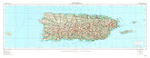 US Geological Survey Puerto Rico Shaded Relief Topographic Map 1:500,000 Scale